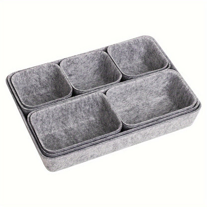 8pcs Rectangle Felt Drawer Organizers Set