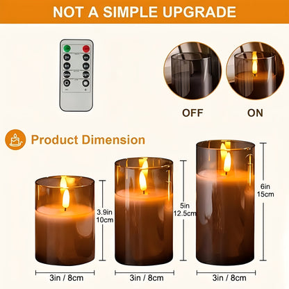 3pcs Flameless Candle Light Set